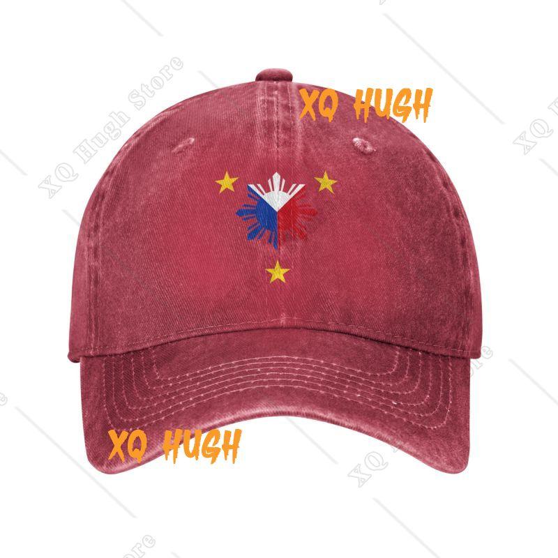 Boné de Baseball Personalizado com 3 Estrelas e um Sol Bandeira das Filipinas para Mulheres Homens Algodão Ajustável Boné de Pai Performance