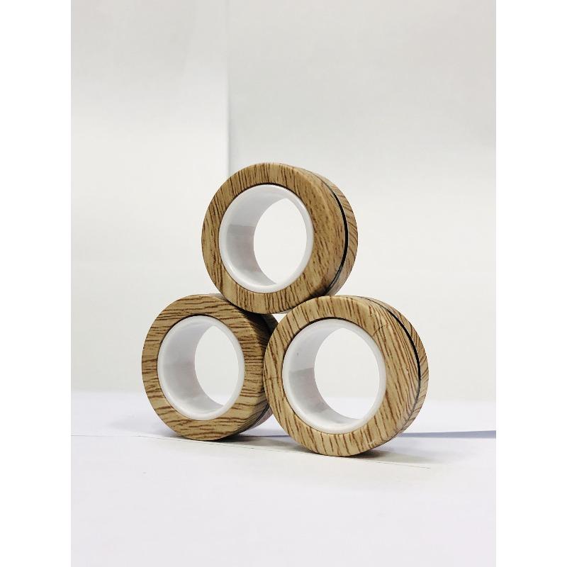 3pcs Anillos Magnéticos para Dedos Coloridos Set de Juguetes Fidget Imanes para Adultos Anillos Giratorios para Aliviar el Estrés Alivio de la Ansiedad Terapia