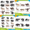 Childrens Wild Asian Elephants Sloths Musk Oxen Tapirs Animal Pvc Figurine Set With Realistic Details For Educational Play