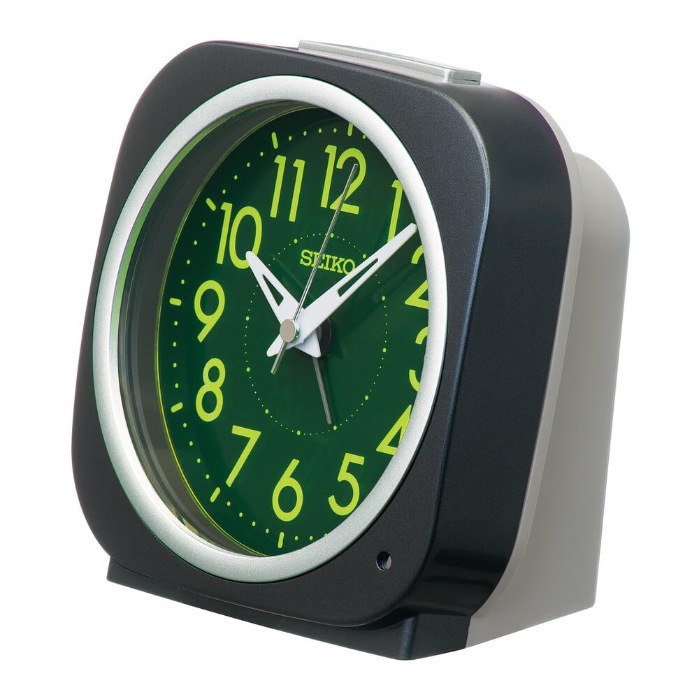Seiko Clock Alarm Automatic Resin Visible At Black 115 X 115 X 79 KR519K Clock, Illumination, Analog, Light-Gathering Dial, Night, Metallic, Mm,