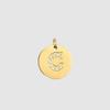 CARLIDANA Classique Minimaliste Alphabet 26 Breloques Lettres en Cristal Collier Pendentif Rond Lettre Acier Inoxydable Collier DIY