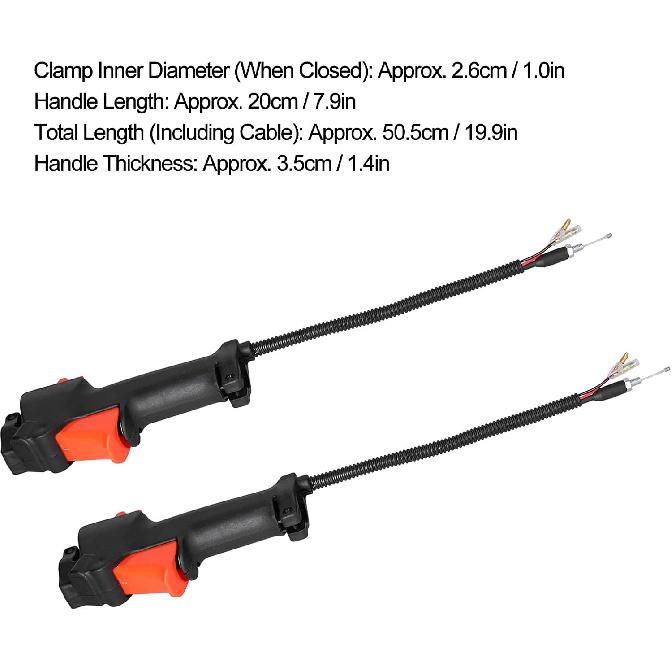 2PCS Handle Switch Throttle Trigger Holder Cable Assembly Fit Strimmer Handle Switch Trimmer Accessory for FS75 FS80 FS85 Trimmer Machine