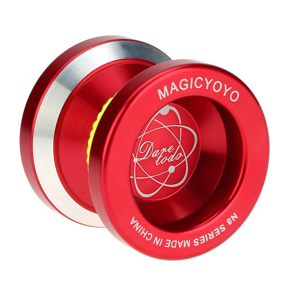 Professional Magic Yoyo N8 Aluminum Alloy Metal Yoyo 8 Ball KK Bearing with Spinning String for