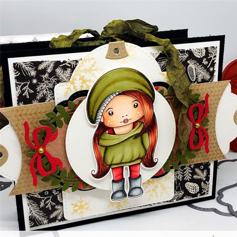 Curved Pocket Metal Cutting 11.3*10cm for Scrapbooking Card Album Making DIY Craft Die Cut Template