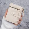 Compact Slim Wallet for Women Featuring Multiple Card Slots, a Zipper, And Button Closure