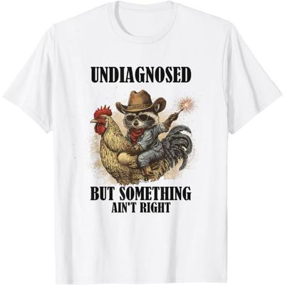CekoCk Lustiges Waschbär-Meme Un diagnostiziert, aber irgendetwas stimmt nicht T-Shirt