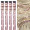 Laser Silk 6-Piece Tinsel Hair Extensions Set: Seamless, Colorful, Gold & Silver Glitter Highlights