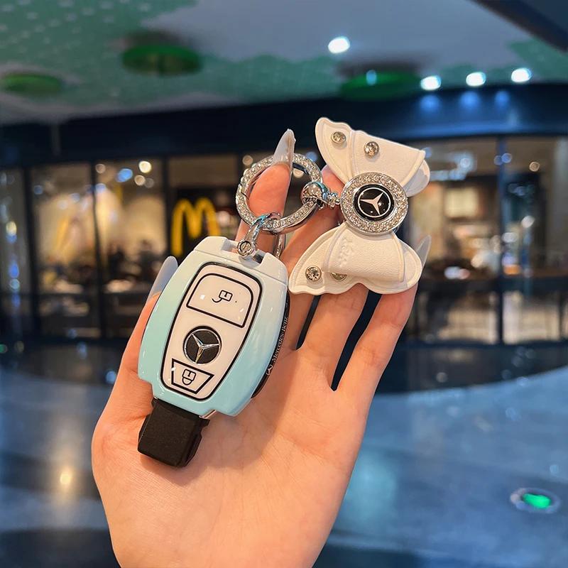 REE4 Car Key Case Cover Holder Protector For Mercedes Benz A B C E Class GLS GLA GLK GLC CLS CLA AMG W204 W205 W212 W463 W176
