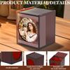 Photo Storage Box Amber Acrylic Sunproof Picture Holder with Magnetic Suction Sliding Cover Dust Photo Display Organizer Box