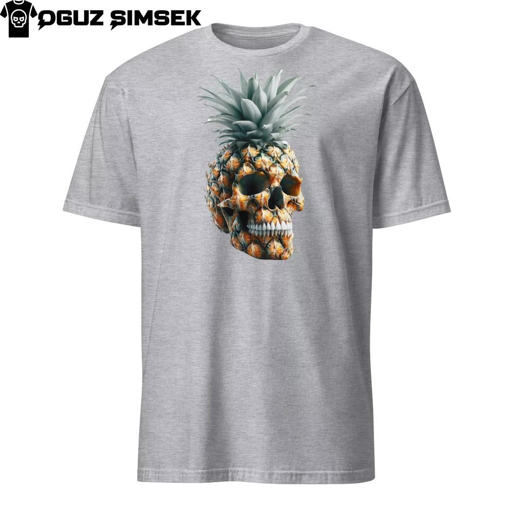 Unisex Short-Sleeve T-Shirt: Skull Pineapple Graphic Tee | Unique Summer Design!