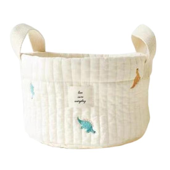 Storage Basket Soft Texture Wide Application Cotton Assorted Cartoon Organizer Box Household Supplies