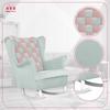 Rocking Chair Carol Duo Family Furniture Pink Blue Checkerboard Velvet