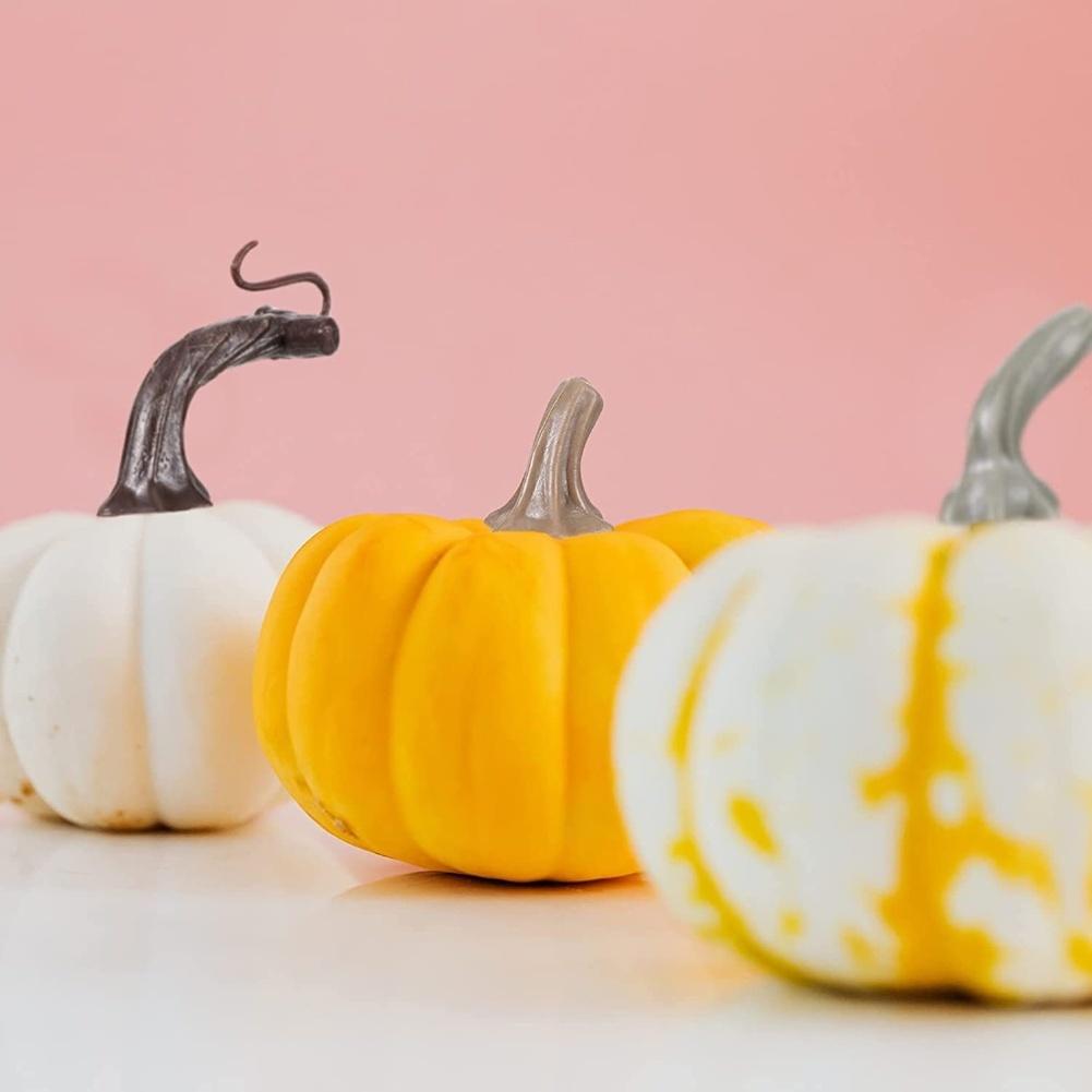Herbstliche Bastelarbeiten wie abgebildet Künstliche Kürbisstiele Einfaches Befestigungsdesign Perfekt für Thanksgiving Für Halloween-Dekor