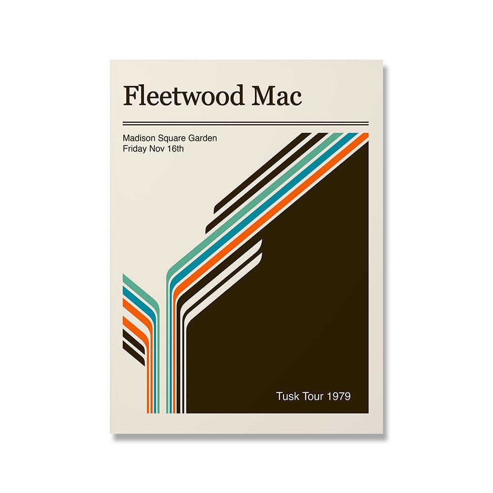 

Fleetwood Mac Daft Punk Music Gig Poster Vintage Colorful Картина на холсте Минималистичные ретро настенные картины для гостиной Домашний декор 21x30cm No Framed