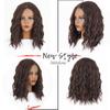 MERISIHAIR Synthetic Shoulder Length Wig Short Water Wave Wigs For Women Ombre Brown Pink Black  Gray  Daily Use
