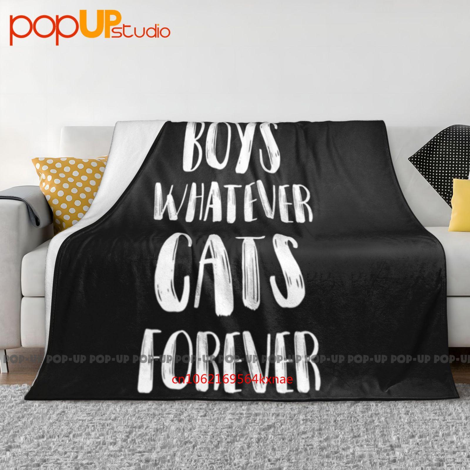 

Boys Whatever Cats Forever Funny Cat Lover Ultra-Soft Blanket Quilt Winter Sofa Cover Bed Covers 30x40in