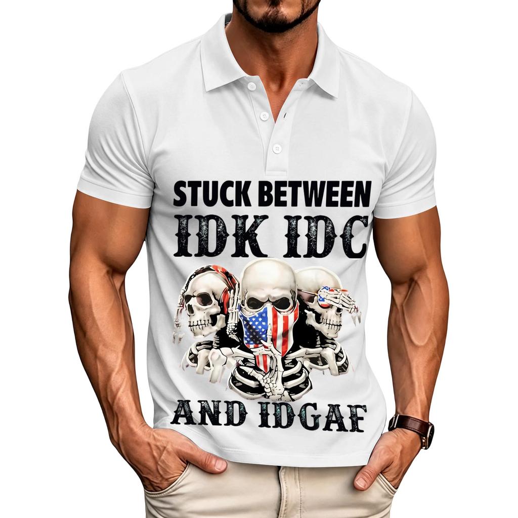 Men's Casual Letter Print Short Sleeve T-Shirt for Everyday Wear