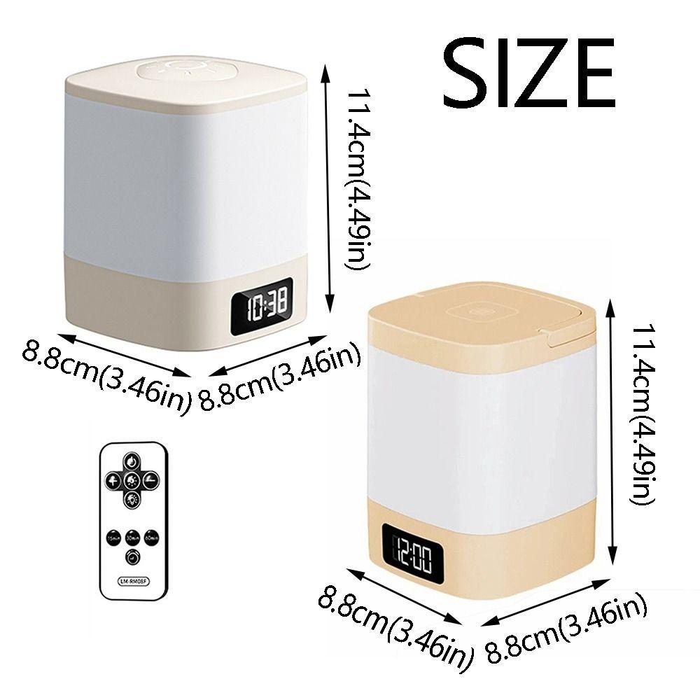 Portable Clock Night Light Dimmable Light Desk Lamp Bedside Table Lamp  Bedroom Lighting