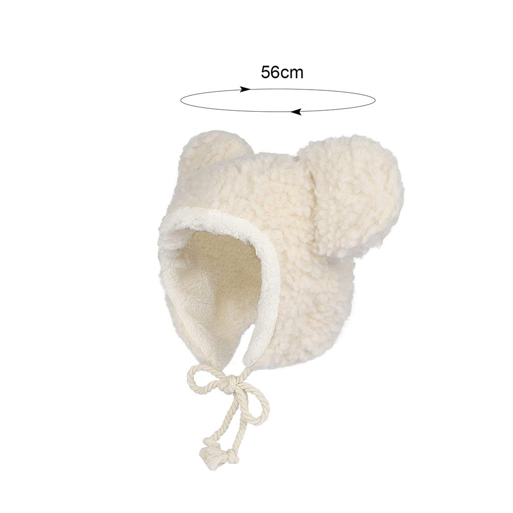 XGOPTS Women's Plush Bear Hat, Cute, Warm, Thick, with Earflaps, Perfect for FallWinter, Sun Protection, and Cold Weather Protection. Perfect for
