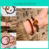 Handcrafted Retro Bamboo Bracelet For Women Unique Geometric Rose Beads Exquisite Resin Bangle