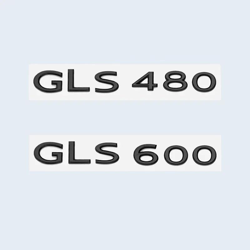 New Chrome Black Letters GLS480 GLS600 V12 Emblem for Mercedes-Benz GLS Class Car Fender Trunk Rear X167 Logo Sticker EZ5