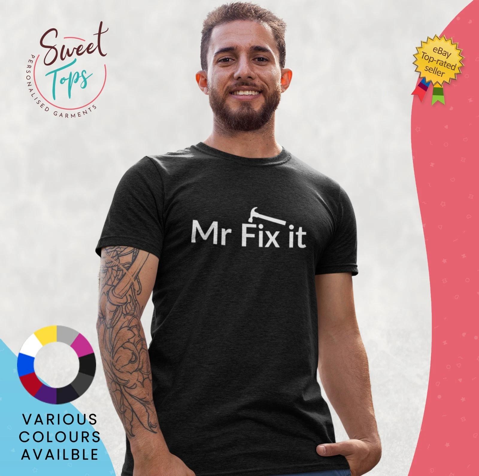 Mr Fix It Male Adult Short Sleeve T shirt | Gift | Birthday L