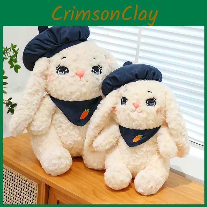 Beret Cartoon Cute Rabbit With Carrot Pattern Scarf Plush Toy Children For
