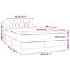 Box Spring Bed with Mattress Cream 120x200 cm Fabric