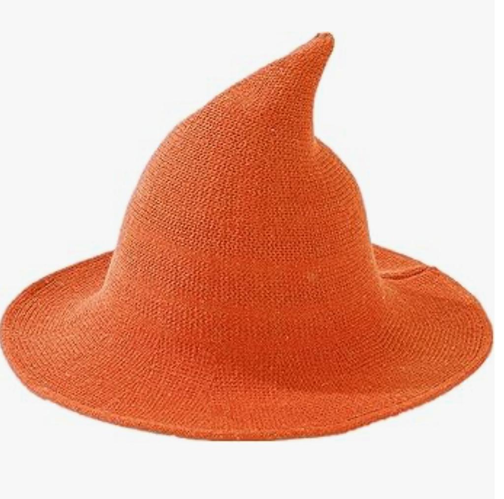 Vintage Halloween Woman Witch Hat Costume Wool Knit Hat Party Coseplay Masquerade Witch Hat Halloween Prop Decoration