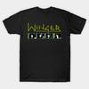 Herren Schwarzes Print-T-Shirt Retro Winger No-Cut Transferpapier Druck Baumwoll-T-Shirt