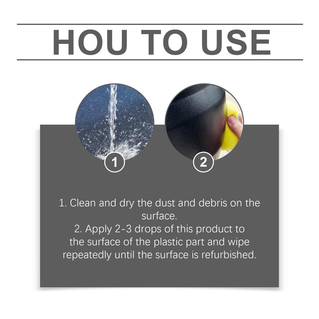 RAYHONG Automotive Plastic Refinisher Clean Interior Stain Removal Scratch Plastic Maintenance Brightening Care Agent