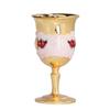 2pcs Metal Goblets Exquisite Painted Flower Pattern Vintage Court    E Glass for Bar Drinkware Gift