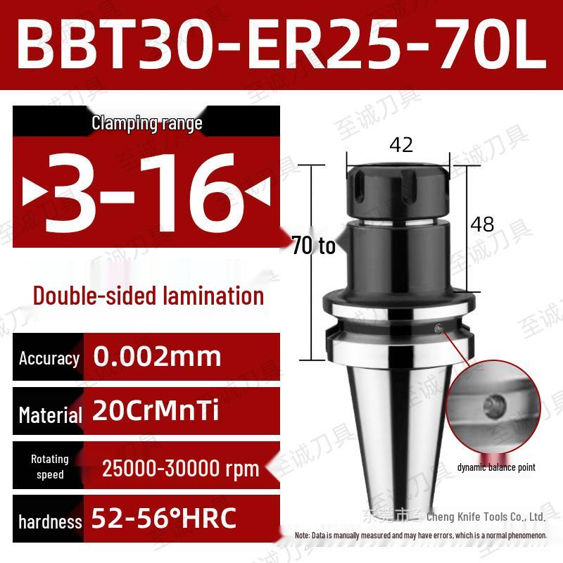 CNC-Hochgeschwindigkeits-Doppelseitiger BBT30/40/50-ER20/25/32 Werkzeughalter mit Dynamischer Auswuchtung