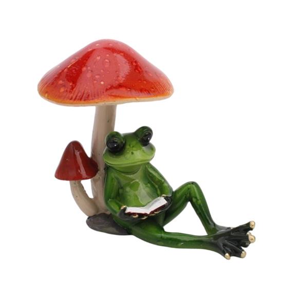 Imaginative Resin Crafts Drunk Frog on The Toilet Decor, Funny Sculpture Tabletop Unique Home Decorations Cute Desktop Ornament for Office Desk