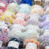 50g Knitted Clothing Accessories DIY Weaving Feather Bean Thread Multi Color Mixed Cute Feather Craft Material