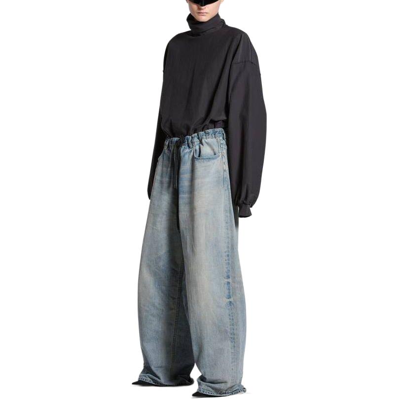 Balenciaga SS24 Jeans Loose Fit Unisex Light Blue 786643TQW556379