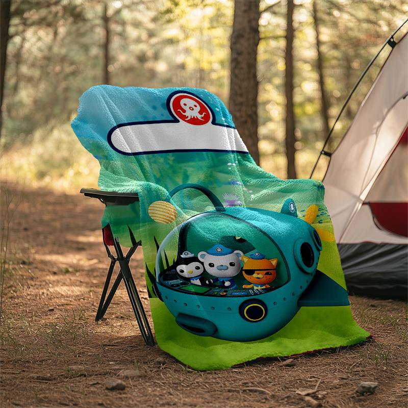 The Octonauts Theme Printed Blanket - Perfect for Couch, Bed, Travel & Outdoor Use | Machine Washable, Cozy & Durable.