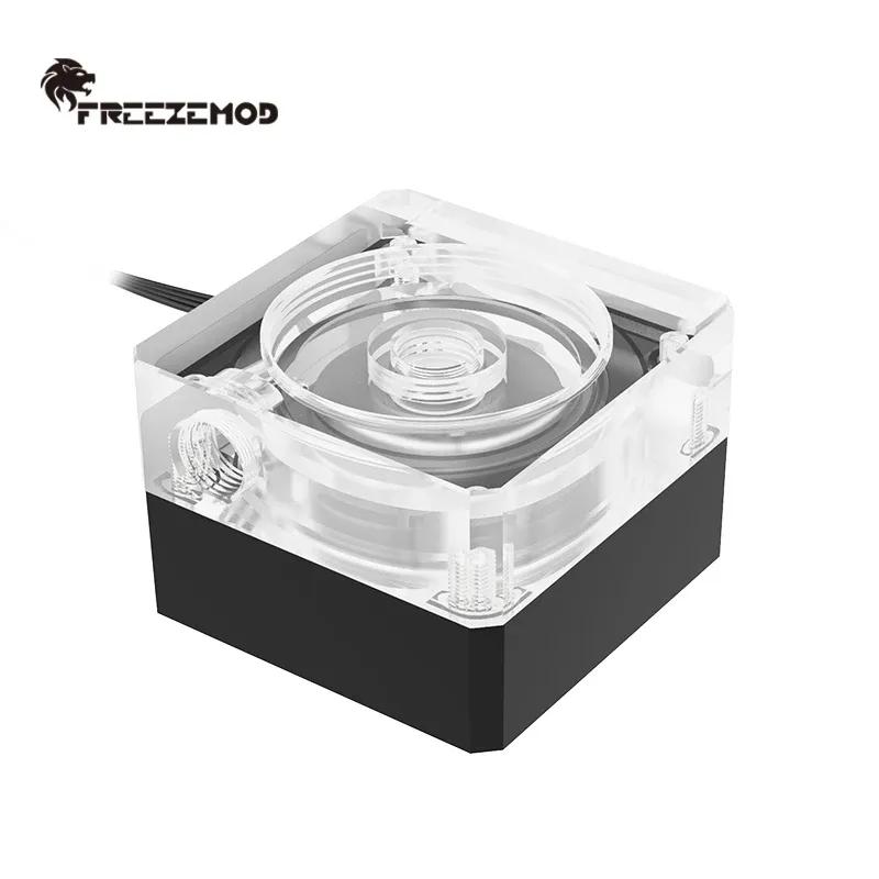

FREEZEMOD water cooler water pump ultra-thin PWM speed control 4.6cm thick flow 500L support OD50 tank. PU-SZM6 No light
