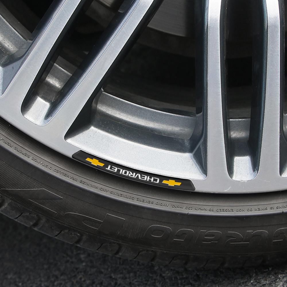4 Stück 3D Styling Auto Radfelgen Augenbrauen Aluminium Aufkleber Autozubehör für Chevrolet Cobalt Captiva Trax Malibu Epica Silverado