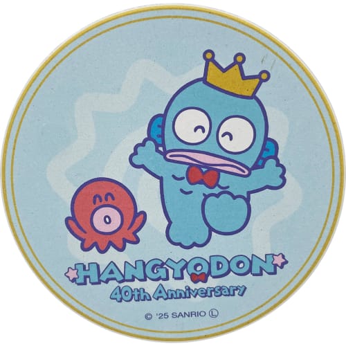 

Sanrio Hangyodon 40-летие Впитывающая подставка с пробковым дном, Синяя, Прибл.. 9 x 1 см, Сделано в Японии, SAN4906-1