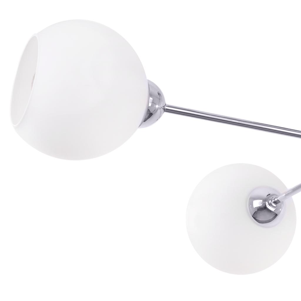 Asturia Ceiling Lamp Chrome 4-Flat White Lampshade E27
