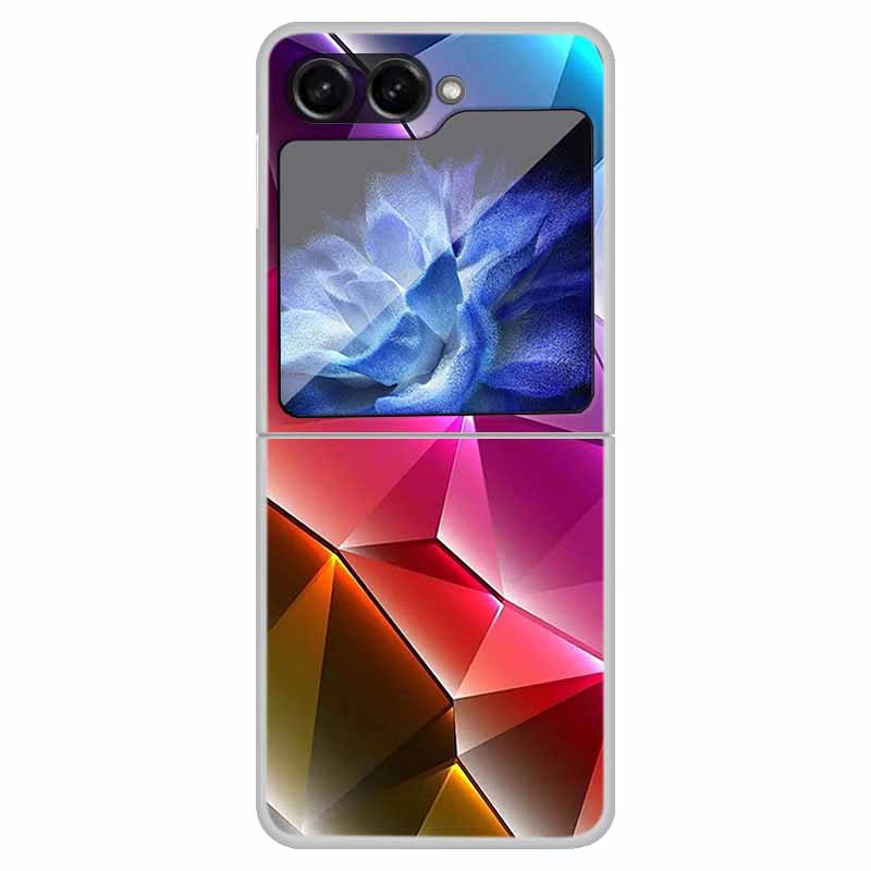 

For Samsung Z Flip 3 4 5 Case Fashion Fold Cover Hard PC Cover For Samsung Galaxy Z Flip3 Foldable Bumper Clear Tranparent Funda Z Flip 5