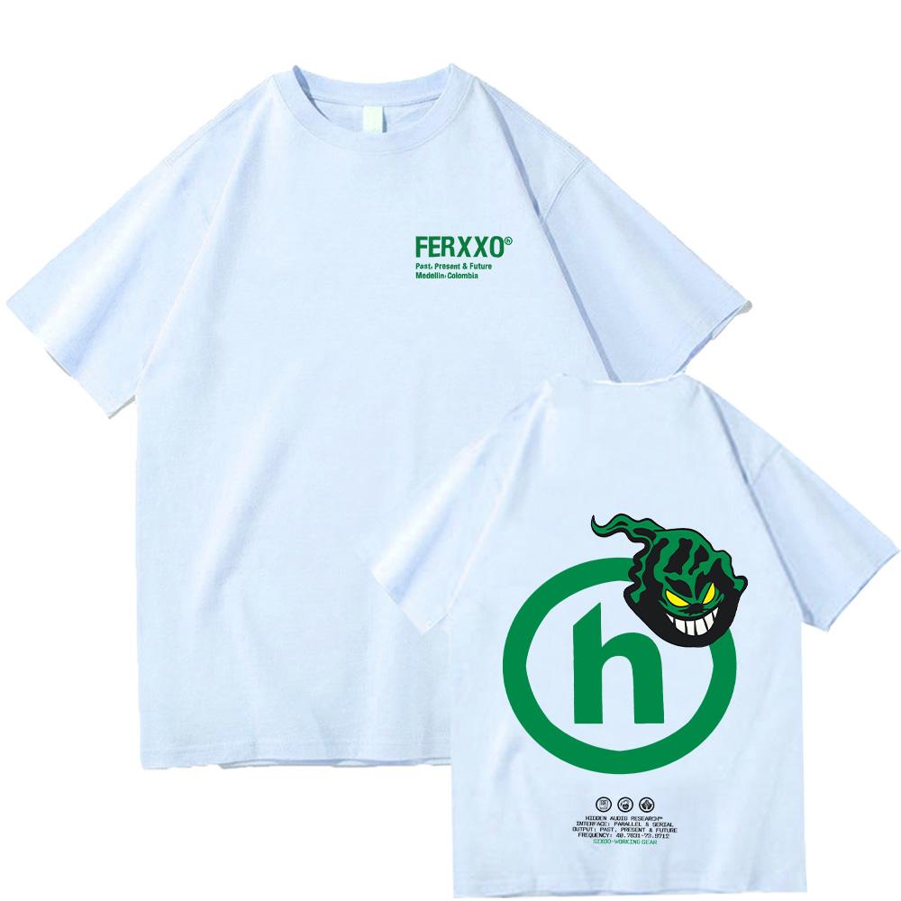 Feid FERXXO Logo T-Shirt T Shirts Men's Women Casual Tees Clothes T-shirt Y2K Short Sleeve Unisex Cotton Tops