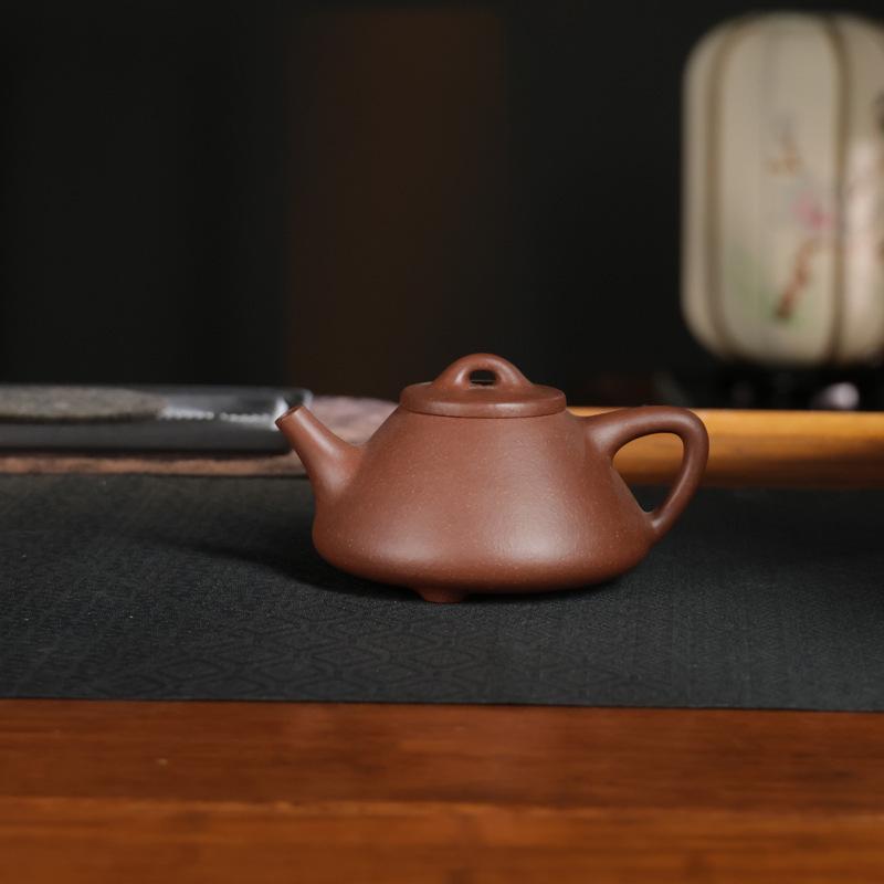 270ml Exquisite Yixing Purple Clay Teapots Handmade Stone Scoop Pot Raw Ore Purple Mud Kettle With Filter Zisha Tea Set Supplies
