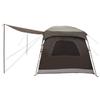 Family Tent with Roof Brown and Grey 320 x 210 x 180 cm Polyester