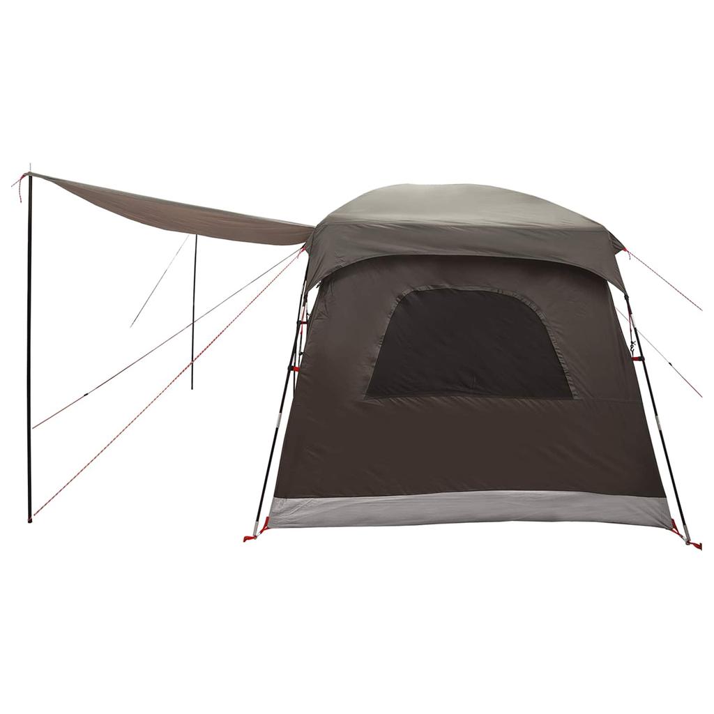 Family Tent with Roof Brown and Grey 320 x 210 x 180 cm Polyester
