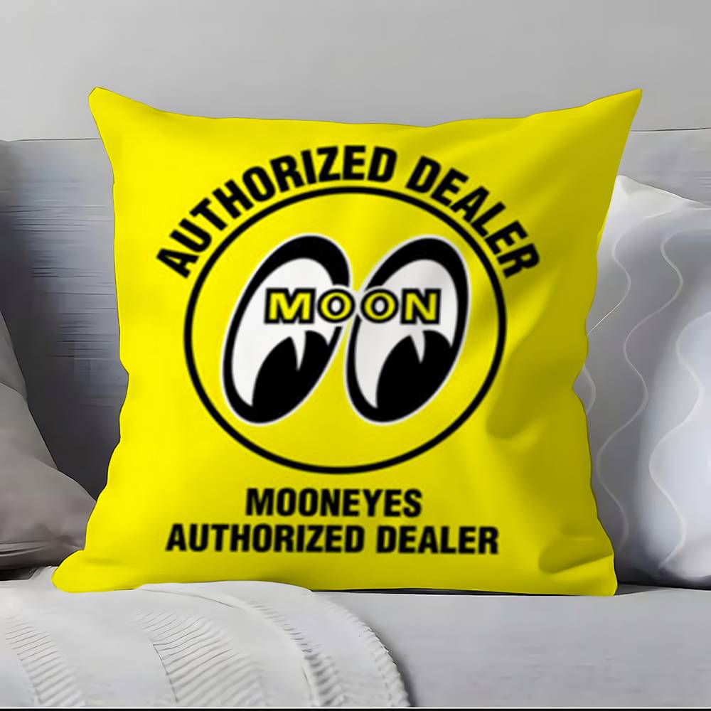Cute Cartoon M-Mooneyes Pillow Case Anti-dustmite Pillowcase Invisible zipper silky short plush Sofa cushion cover