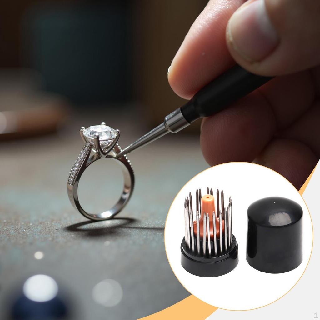 23 Pieces Jewelry Beaders Bead Setting Kit Multifunctional Compact Beading Tools Set with Handle for