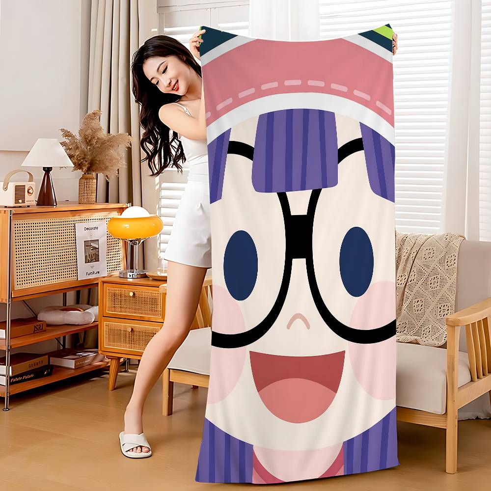 Cute K-Kawaii Dr. Slump Anime Beach Swimming Towel Soft Absorbent Washcloth Children's Gifts For Kids Travel Camping Gym