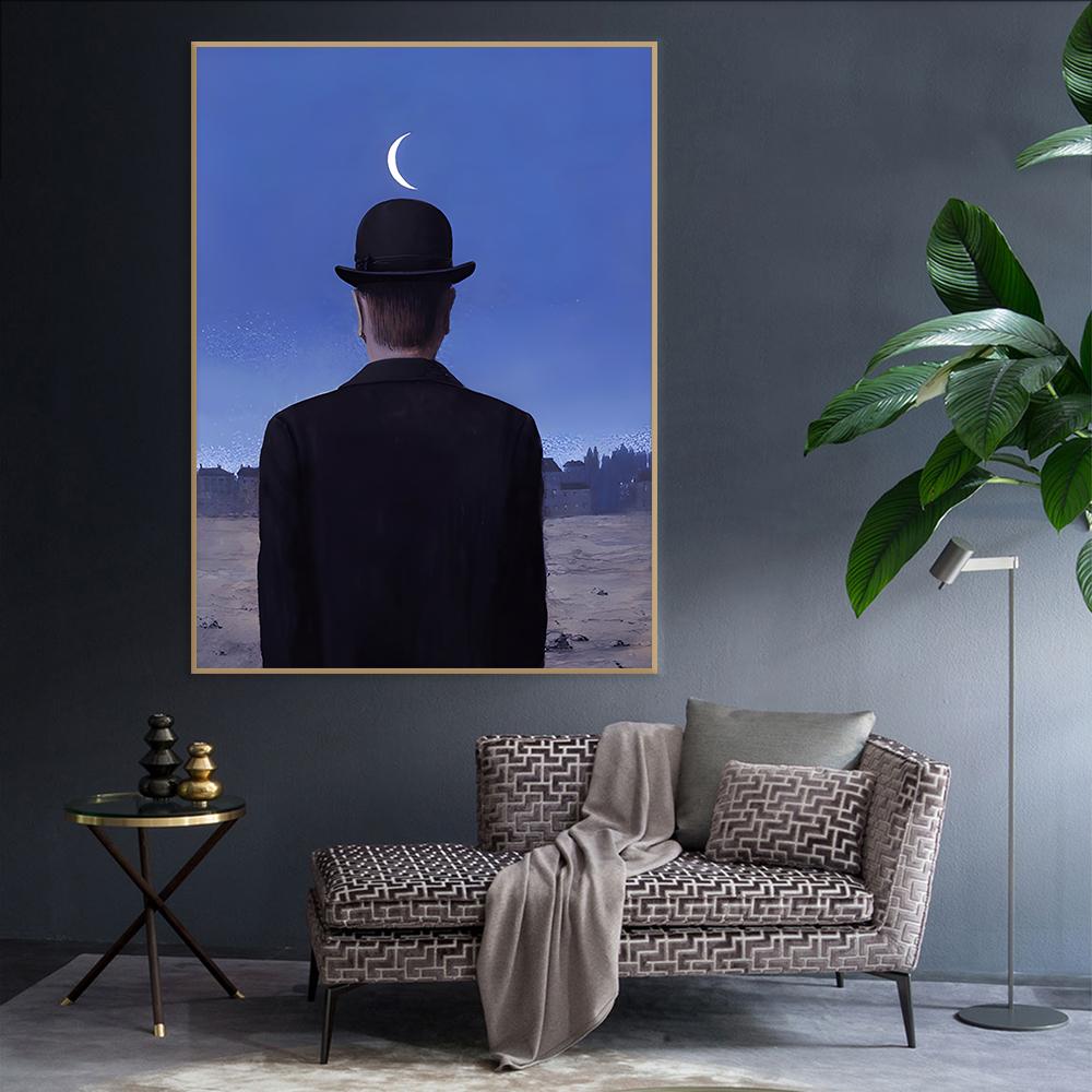 Surreal Style Man And Apple Woman Home Wall Art Canvas Painting Abstract Art Poster Prints Pictures Living Room Decor Mural Gift